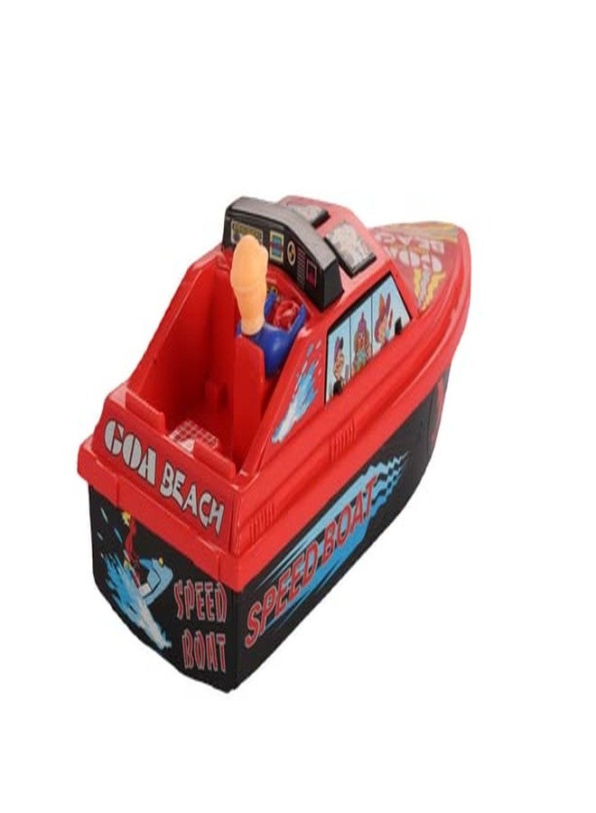 Shinsei Speed Boat Maintenance Free Pullback Spring Action Race Toy Gift for Boys 3+ Years. Strong ABS Plastic, NO Sharp Edges, BIS Certified. Pack of 1, Color White - Image 2